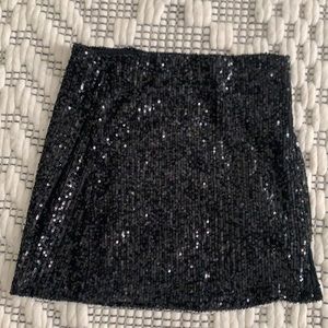 Sparkly black pencil skirt